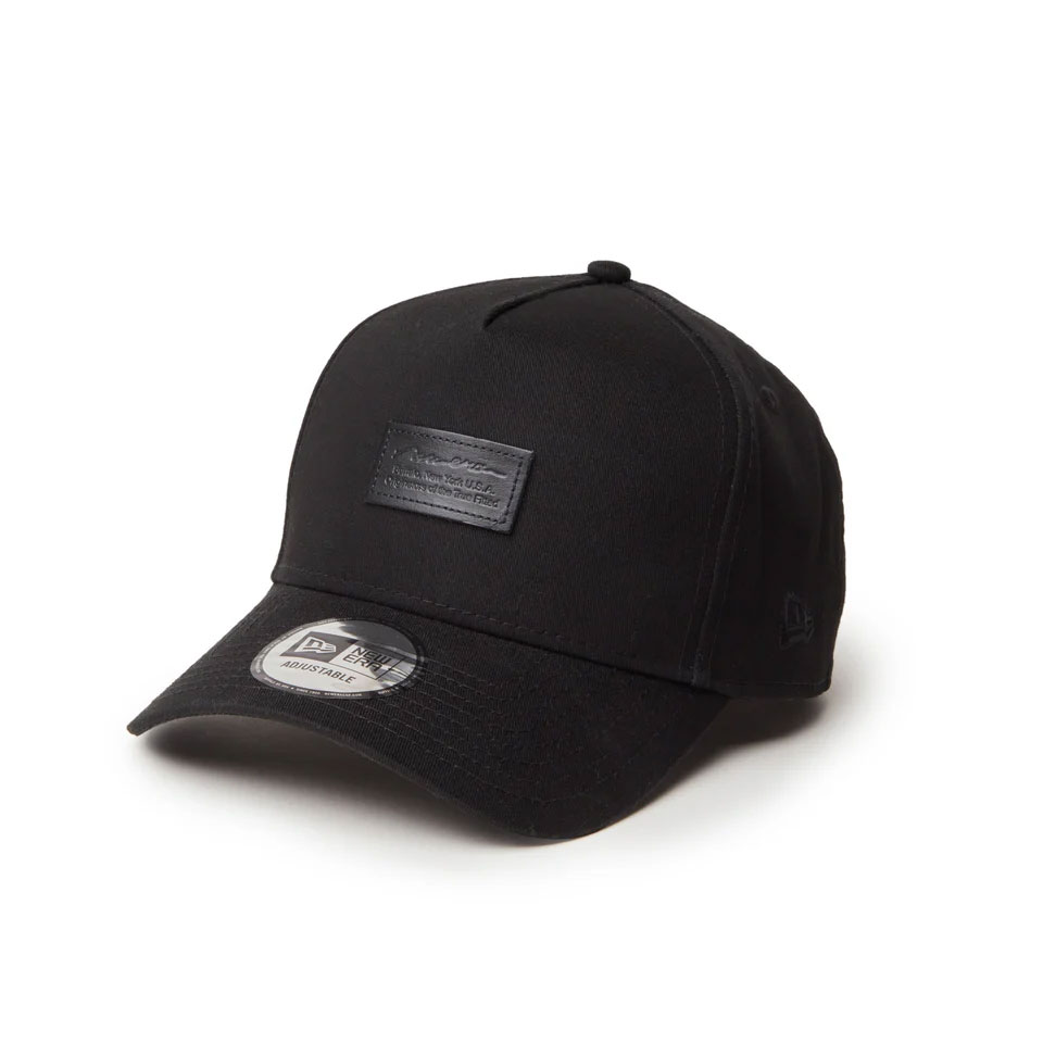 ニューエラ NEW ERA キャップ 9FORTY A-Frame Black Leather Patch 帽子 ブラック 黒 BLACK 14307502