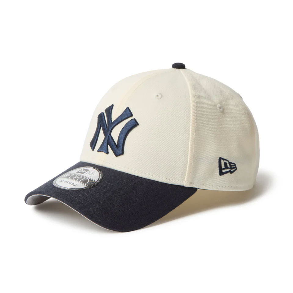 ニューエラ NEW ERA ローキャップ 9FORTY MLB 2-Tone ニューヨーク・ヤンキース クーパーズタウン ワインコルク ネイビーバイザー ホワイト