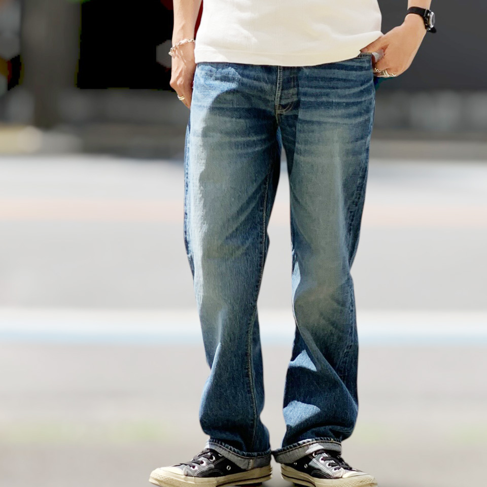 SUGAR CANE シュガーケーン 14.25oz. DENIM 1947 AGED MODEL - H.NAVY (REGULAR STRAIGHT) (Lot No. SC41947SW-429)