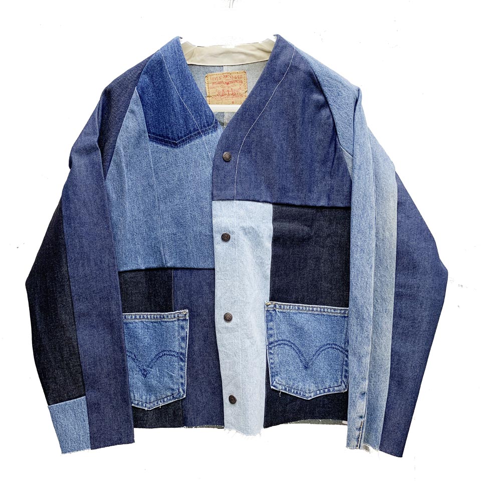 スリフティルック THRIFTY LOOK デニムエンジニアジャケット LEVI'S DENIM REMAKE ENGINEERED JACKET リーバイス リメイク ブルー BLUE (A)