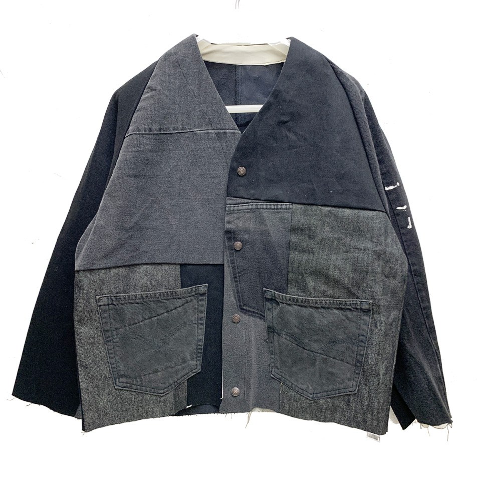 スリフティルック THRIFTY LOOK デニムエンジニアジャケット Levi's DENIM REMAKE ENGINEERED JACKET リメイク ブラックデニム BLACK 黒 (#6)