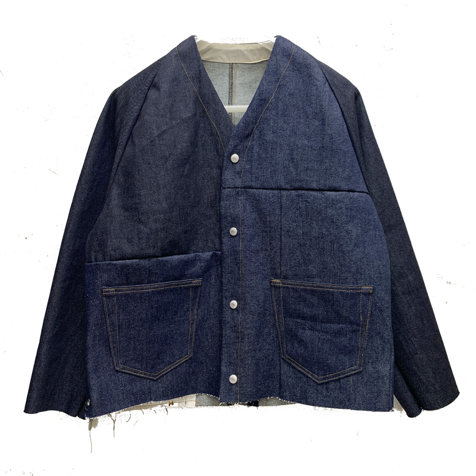 新品【THRIFTY LOOK】DENIM REMAKE JACKET リジット THRIFTY LOOK / LEVI'S REMAKE PLEATS JACKET
