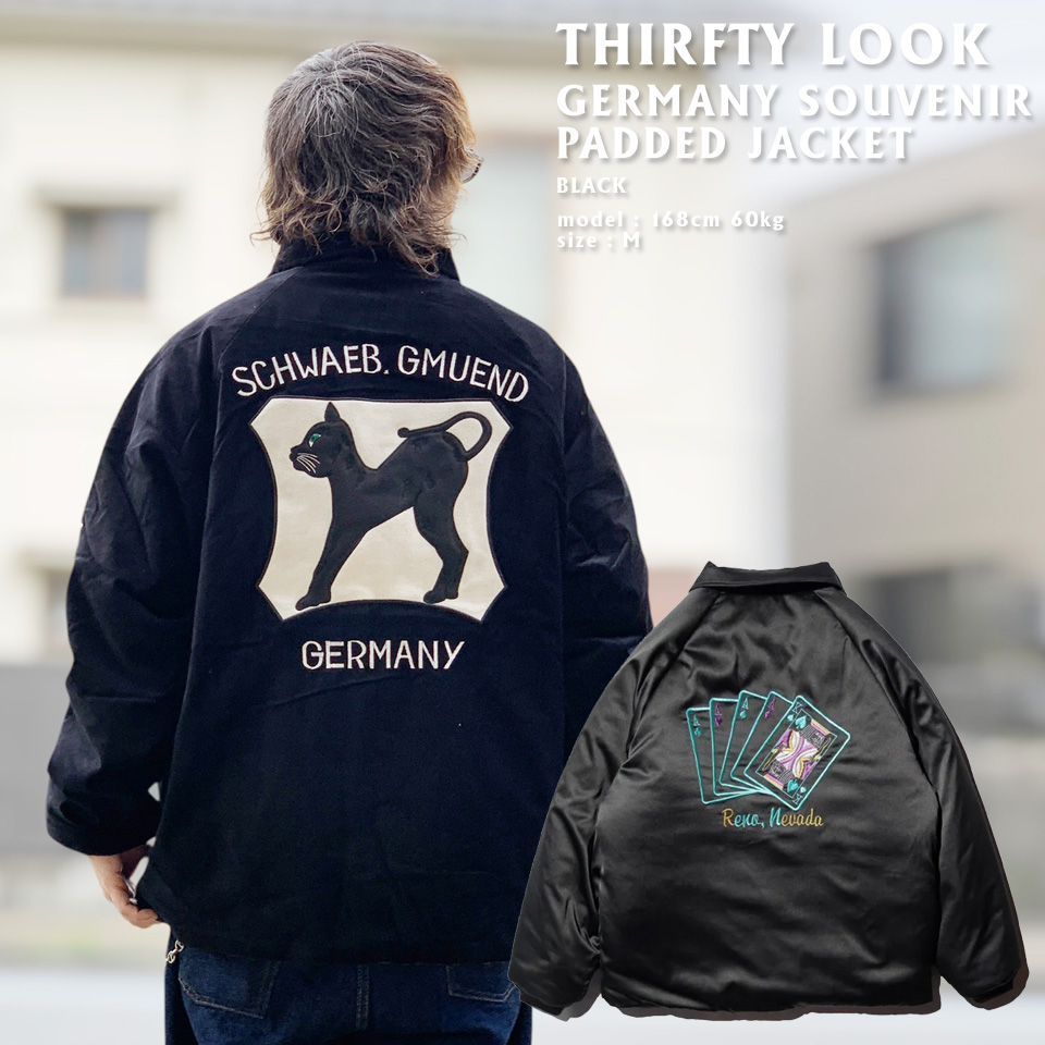 全2色 THRIFTY LOOK スリフティルック GERMANY SOUVENIR PADDED JACKET (TL26F00300)
