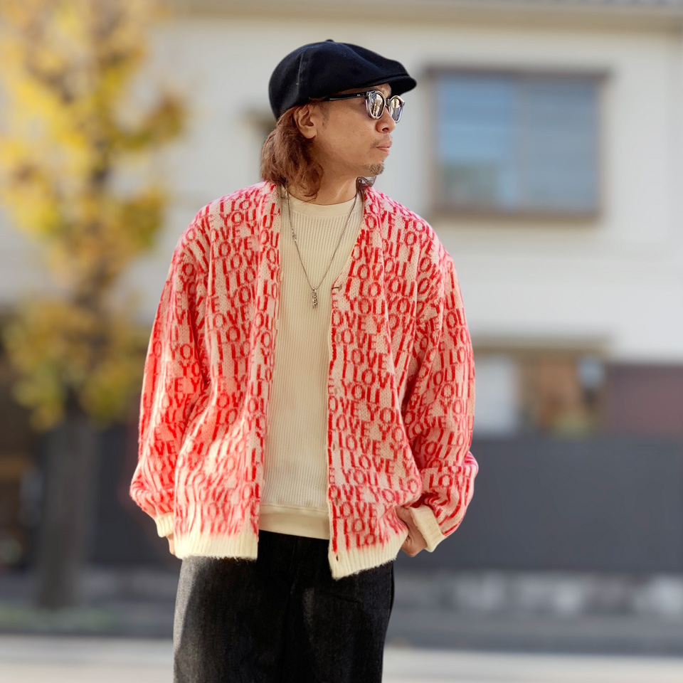 TOWN CRAFT / I LOVE YOU SHAGGY CARDIGAN