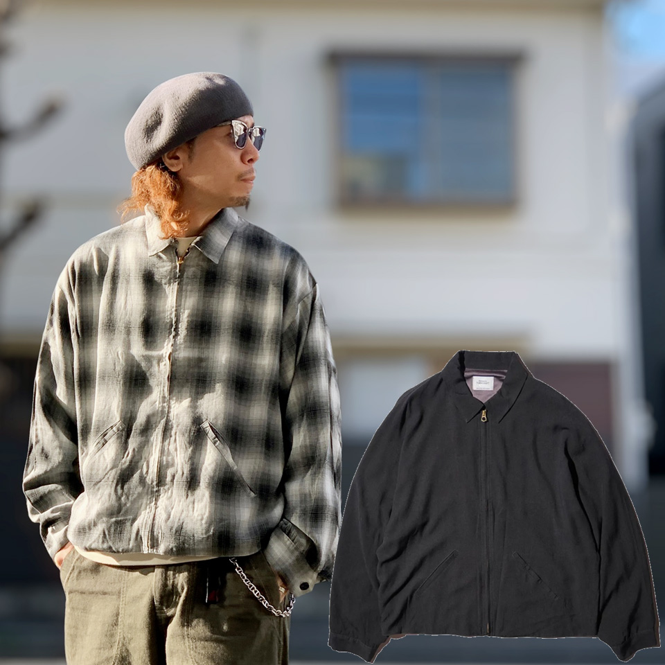 全2色 タウンクラフト TOWNCRAFT ロカビリージャケット ワークブルゾン 50S ROCKBILLY RAYON JACKET レーヨン ブラック 黒 BLACK グレーチェック TC25F00500