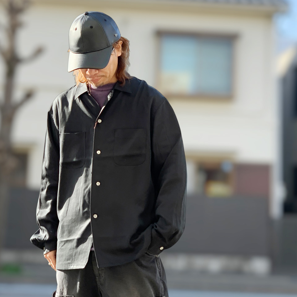 TOWN CRAFT タウンクラフト 60S BLACK SOLID SHIRT MADE IN JAPAN (TC25F00800)