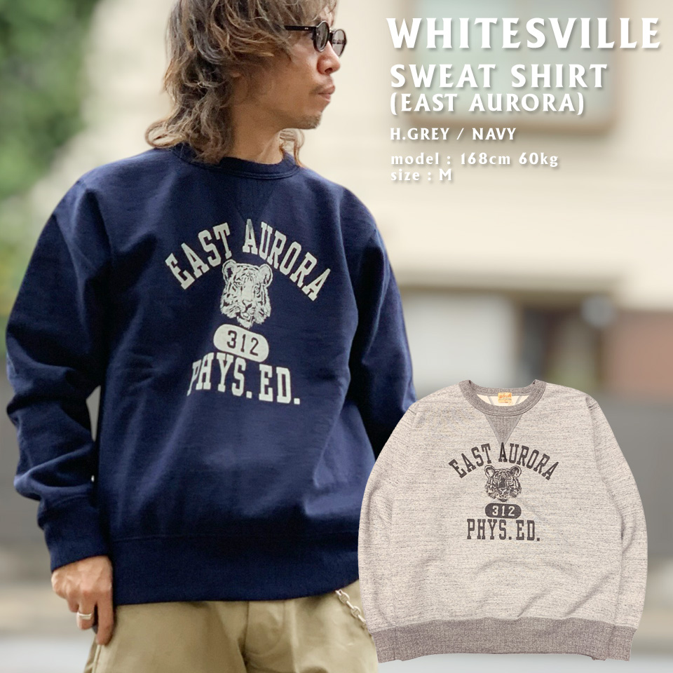 全2色 WHITESVILLE ホワイツビル SWEAT SHIRT  (EAST AURORA) (Lot No. WV69781)