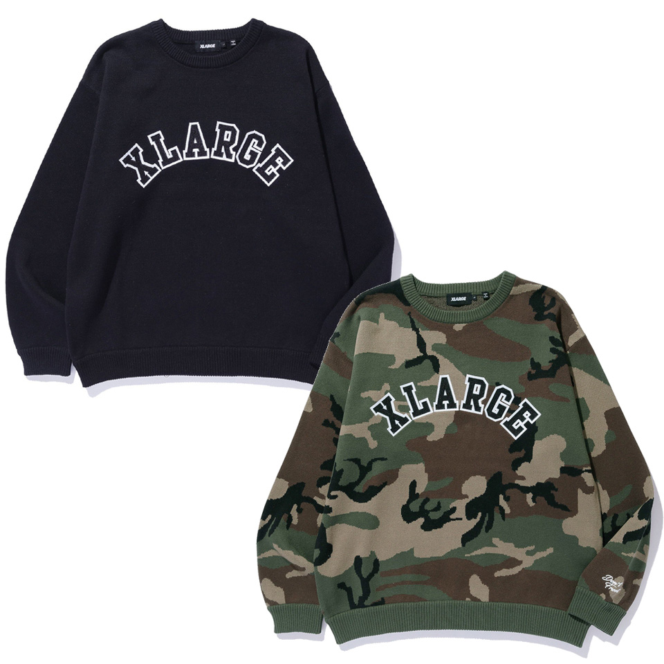 X LARGE x PUBLIC ENEMY CREWNECK KNIT L 黒 X LARGE x PUBLIC ENEMY CREWNECK KNIT L 黒 X-LARGE(エクストラ
