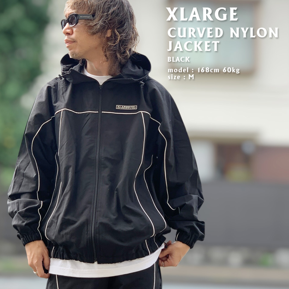 XLARGE エクストララージ CURVED NYLON JACKET (101263021007)