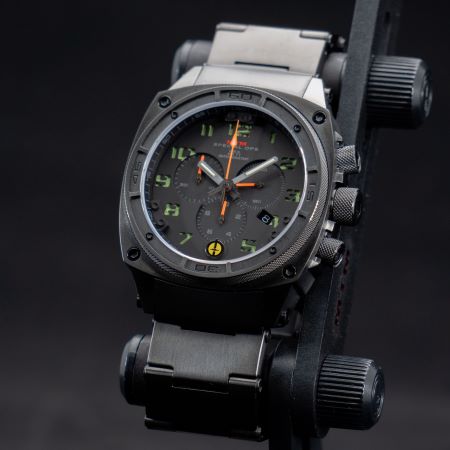 Predator II Black Tit Black Dial Black Sub Dial Lumi Number - Tit