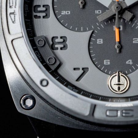 Predator II Black Tit Grey Dial Black Sub Dial Black Number - Tit