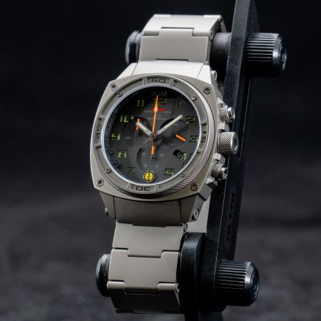 Predator II Grey Tit Black Dial Black Sub Dial Lumi Number - Tit