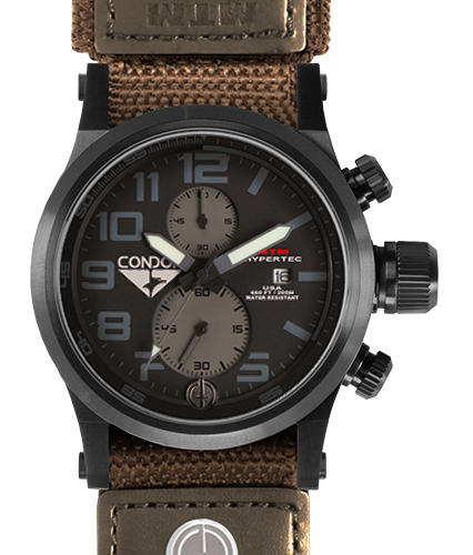 HYPERTEC CHRONO 2A - CONDOR Edition BLACK CASE – BLACK/GREY DIAL