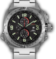 Cobra Silver - Black Dial - Tit Band