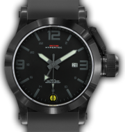 HYPERTEC 44 BLACK - GREY DIAL - GREY RUBBER II- BLACK Buckle