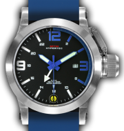 HYPERTEC 44 SILVER - BLUE DIAL - BLUE RUBBER  II- SILVER Buckle