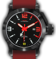 HYPERTEC 44 BLACK - RED DIAL - RED RUBBER II- BLACK Buckle