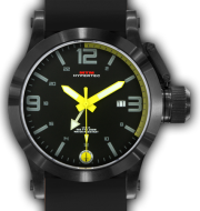 HYPERTEC 44 BLACK - YELLOW DIAL- BLACK RUBBER I- BLACK Buckle