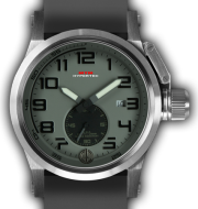 HYPERTEC CHRONO 1A Silver Grey Dial - Grey Rubber II- Silver Buckle