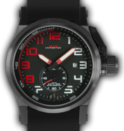 HYPERTEC CHRONO 1A Black Red Dial - Black Rubber II - Black Buckle