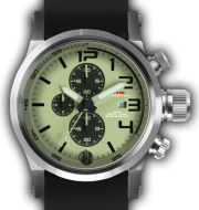 HYPERTEC CHRONO 3A Silver Lumi Dial - Black Rubber II- Silver Buckle