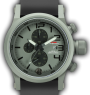 HYPERTEC CHRONO 3A Grey Grey Dial - Grey Rubber II- Silver Buckle