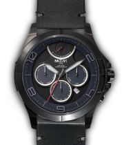 Oconus  Black - Blue II Dial - OC Leather Black - Black Buckle