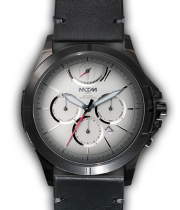 Oconus Black - Silver Dial - OC Leather Black - Black Buckle