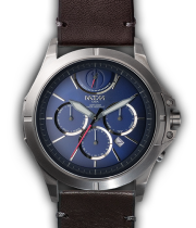 Oconus Silver - Blue I Dial - OC Leather Brown - Silver Buckle