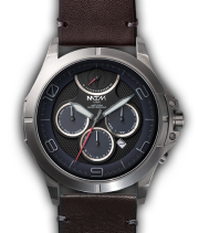 Oconus Silver - Blue II Dial - OC Leather Brown - Silver Buckle