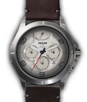 Oconus Silver - Silver Dial - OC Leather Brown - Silver Buckle
