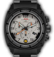 Predator II Black Tit Tan Dial Tan Sub Dial Grey Number - Tit Band-Orange Hand