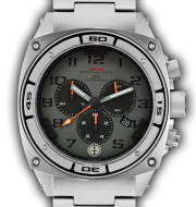Predator II Silver Tit Grey Dial Black Sub Dial Black Number - Tit Band-Orange Hand
