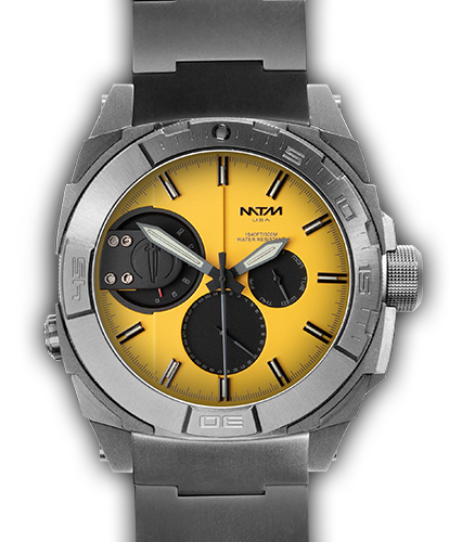 US-744X Silver - Yellow Dial - Silver Tit Band