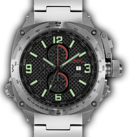 Cobra Silver - Carbon Lumi Dial - Tit Band