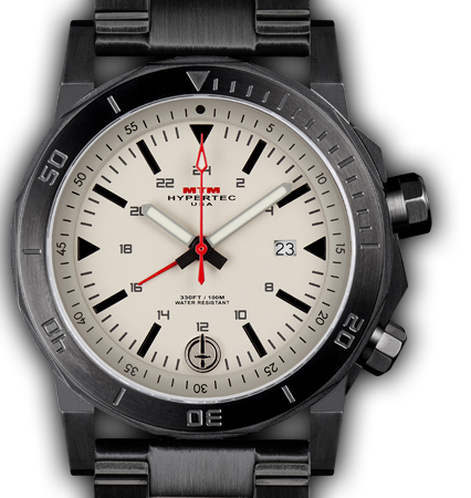 H-61 Black-Tan Dial-Stainless Steel Band