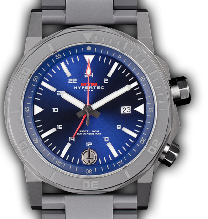 H-61 Grey-Blue Dial-Stainless Steel Band