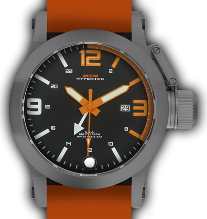 HYPERTEC 44 GREY - ORANGE DIAL - ORANGE RUBBER II- SILVER Buckle