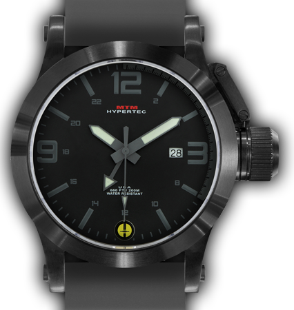 HYPERTEC 44 BLACK - GREY DIAL - GREY RUBBER II- BLACK Buckle