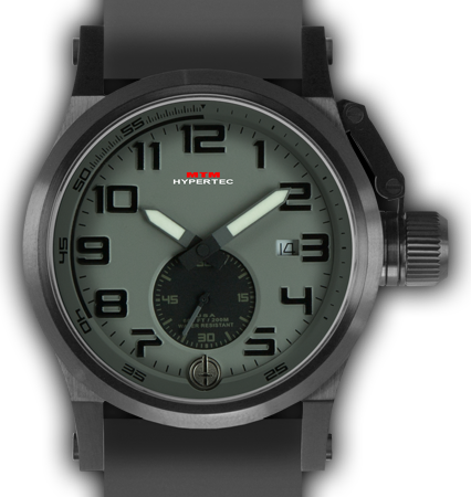 HYPERTEC CHRONO 1A Black Grey Dial - Grey Rubber II - Black Buckle