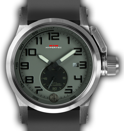HYPERTEC CHRONO 1A Silver Grey Dial - Grey Rubber II- Silver Buckle