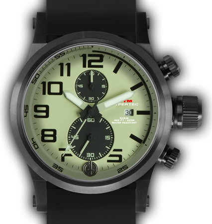 HYPERTEC CHRONO 2A Black Lumi Dial - Black Rubber II - Black Buckle