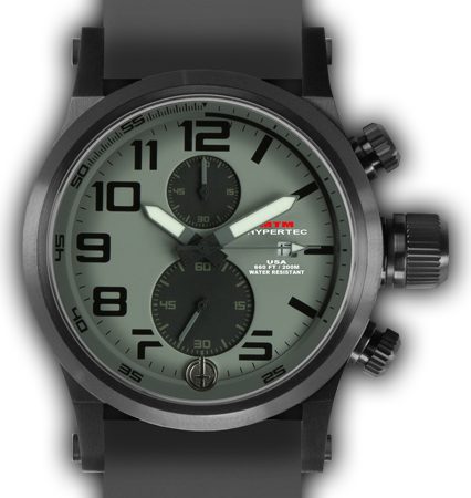 HYPERTEC CHRONO 2A Black Grey Dial - Grey Rubber II - Black Buckle