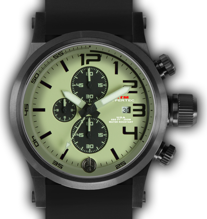 HYPERTEC CHRONO 3A Black Lumi Dial - Black Rubber II - Black Buckle