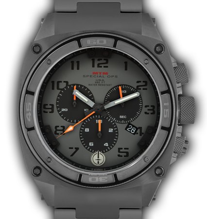 Predator II Grey Tit Grey Dial Black Sub Dial Black Number - Tit Band-Orange Hand