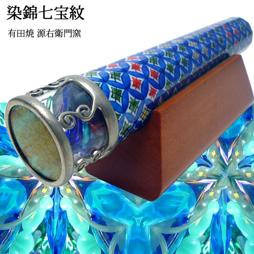 染錦七宝紋