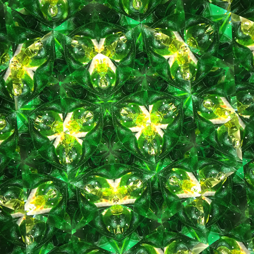 黄緑彩兜唐草/十二角型