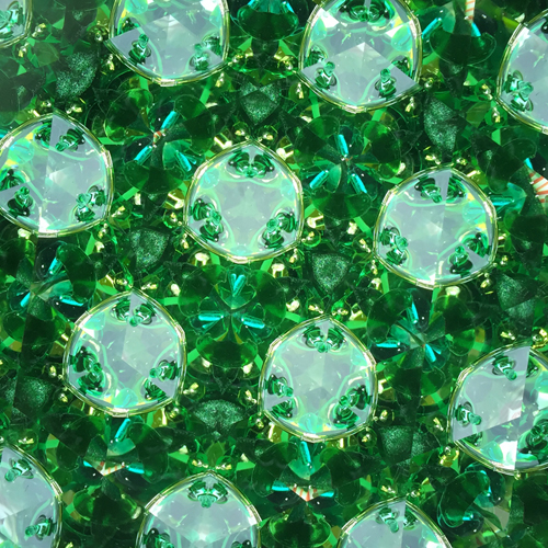 黄緑彩兜唐草/十二角型