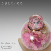 グラスニーク工房　オーロラフィルムオイル万華鏡 ガラスポッドの万華鏡『フラワーポッド』ドライフラワー千日紅