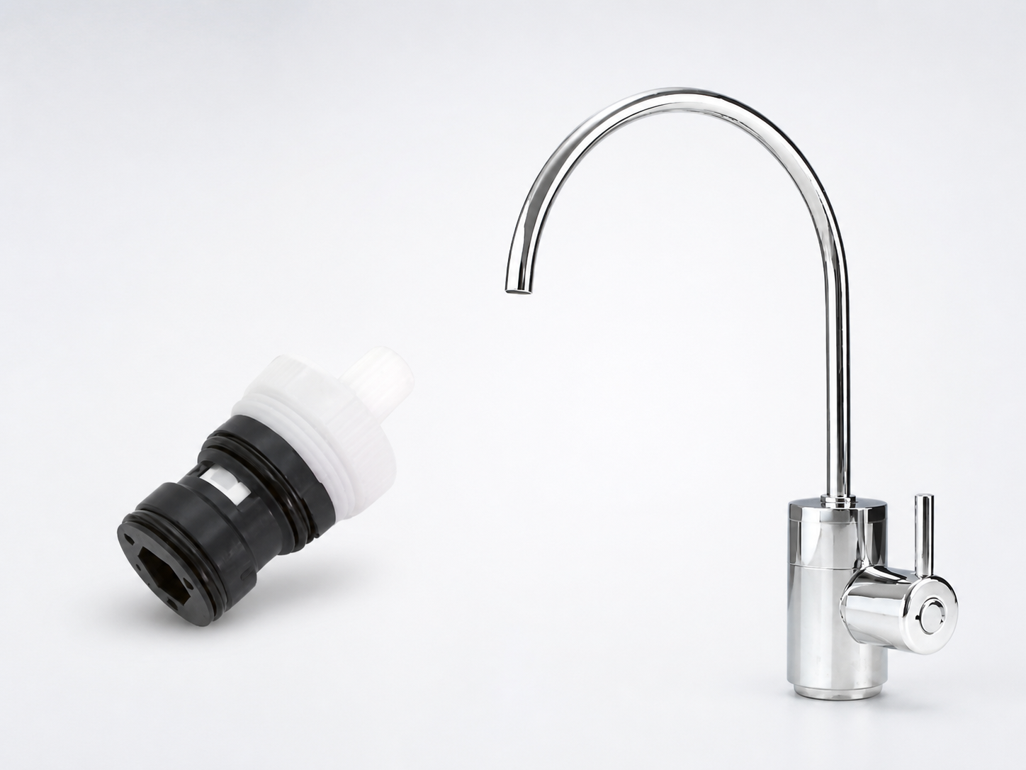 【JF-V-J】ビルトイン浄水器専用水栓用樹脂セラミックカートリッジ　(吐水口が360度回らないタイプ用）